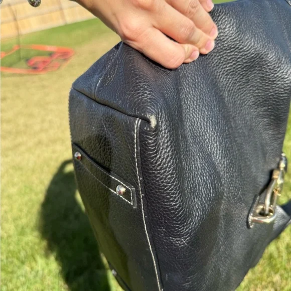 Dooney & Bourke Large Black Leather Hobo Bag - Picture 6 of 16